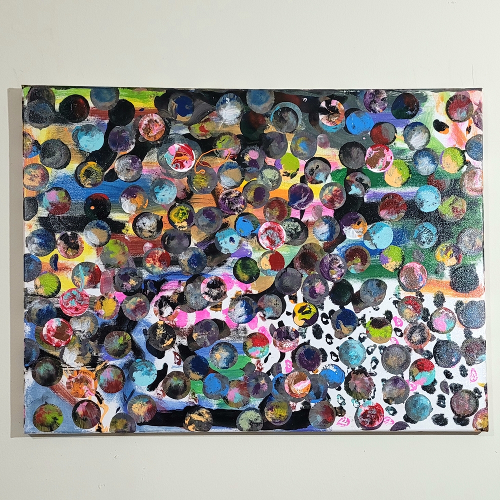 Abstract Multicolor Canvas Art SPHERES